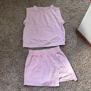 Cute light pink athleisure set